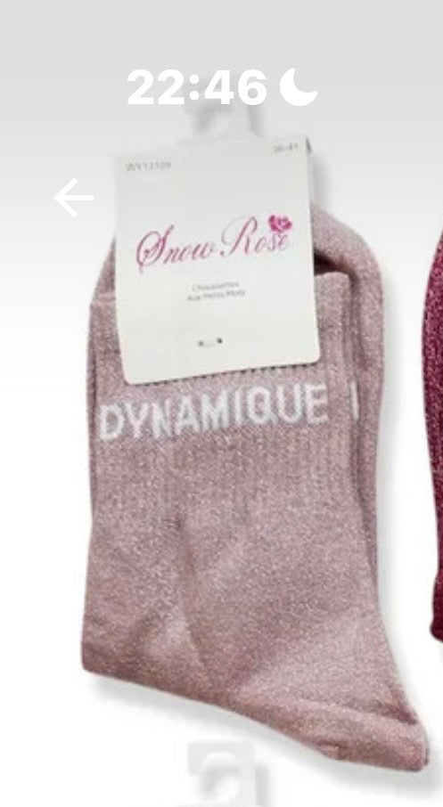 chaussette à paillettes