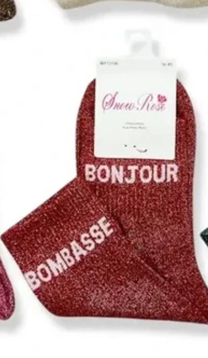 chaussette à paillettes